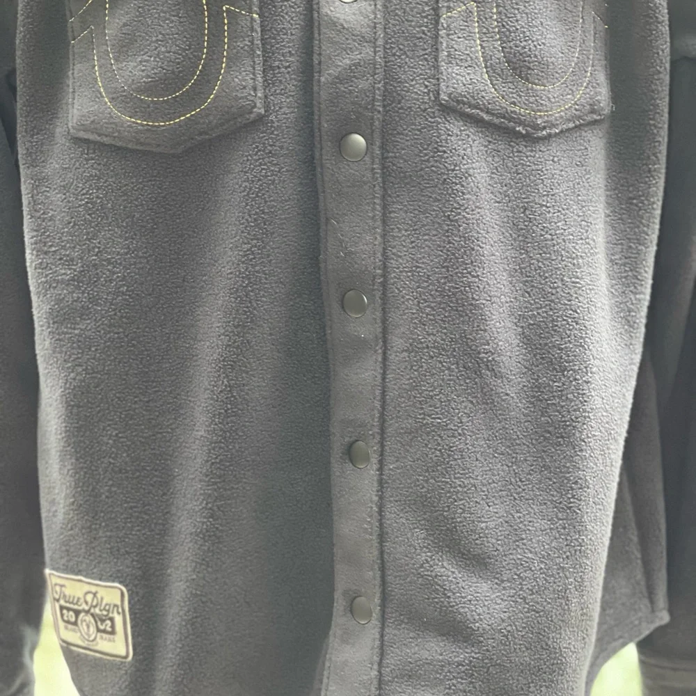 TRUE RELIGION BRAND JEANS‎ POLAR FLEECE BLACK SHACKET